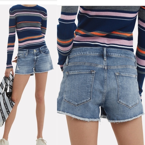FRAME Le Cut-Off Denim Shorts LC0467ALBION VALLEY